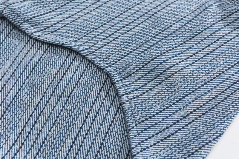 Herrenbekleidung Einfaches, trendiges, gewaschenes, gestreiftes Denim-Langarmhemd, lässige blaue Hemdjacke_voghion.com