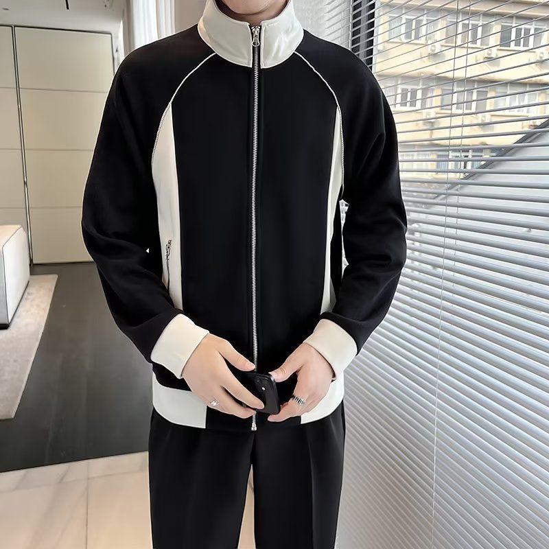 New wool cardigan men's autumn and winter knitted sweater round neck jacket simple loose thick sweater jacket_voghion.com