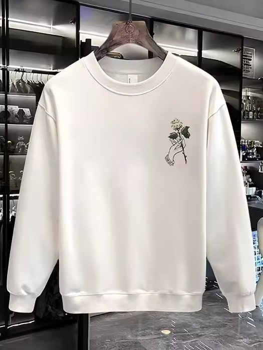 Maglione da uomo in cotone 100% di grandi dimensioni e di alta qualità_voghion.com