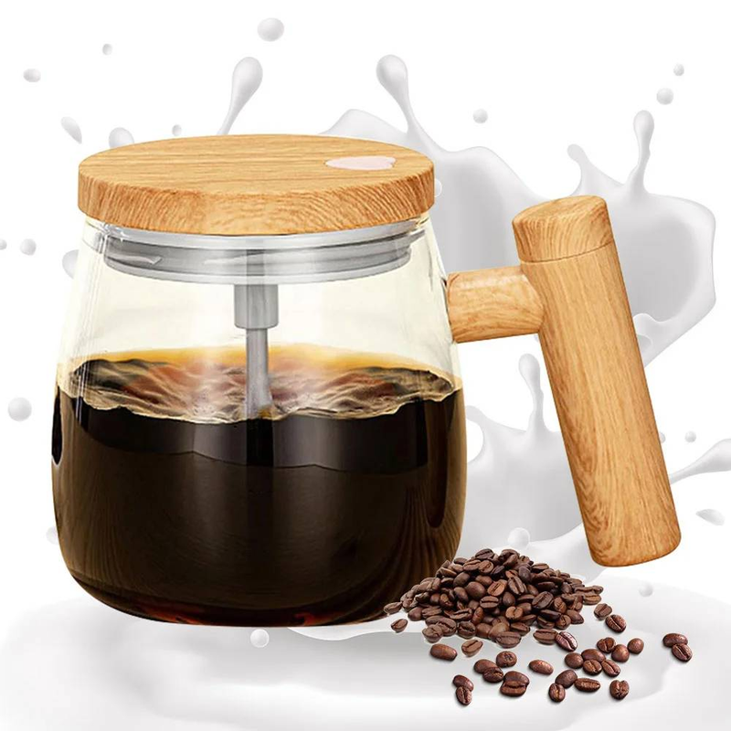 Electric automatic stirring cup 400ml coffee stirring cup self-adjusting cup (without battery)_voghion.com