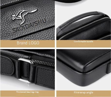 Borse da uomo, zaino a tracolla in pelle con strato superiore, borsa a tracolla portatile alla moda e leggera_voghion.com