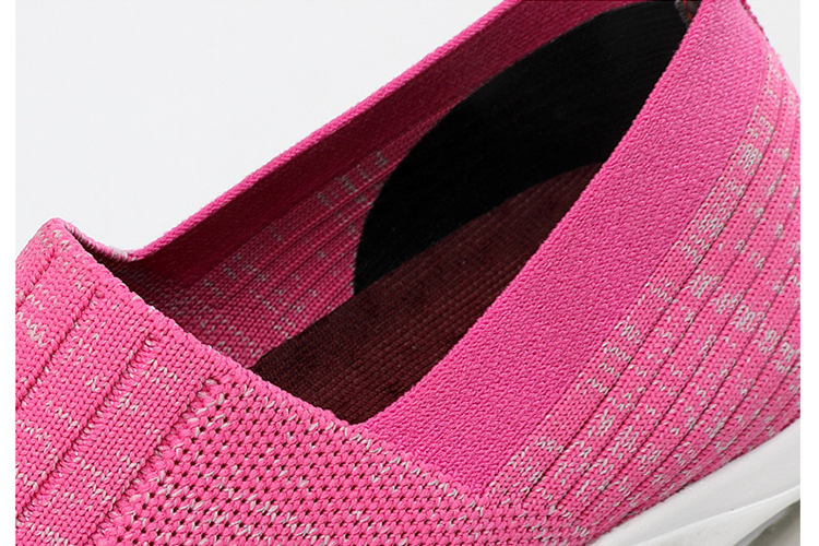 Zapatos cómodos para caminar para mujer: zapatillas sin cordones de malla transpirable con suela gruesa y acolchada para mujeres de mediana edad._voghion.com