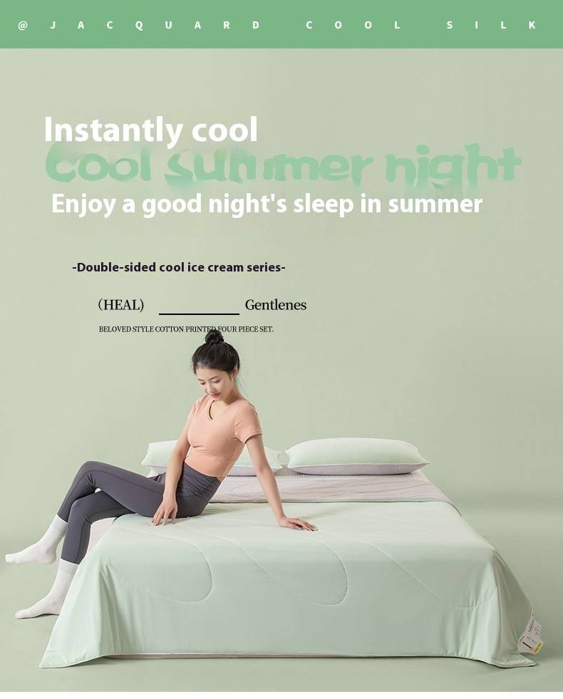 Class A Baby & Maternity Summer Blanket - Ice Silk Cooling Fabric, Ultra-Soft & Smooth, Machine Washable (Air Conditioner Quilt, Gift Packaging)_voghion.com