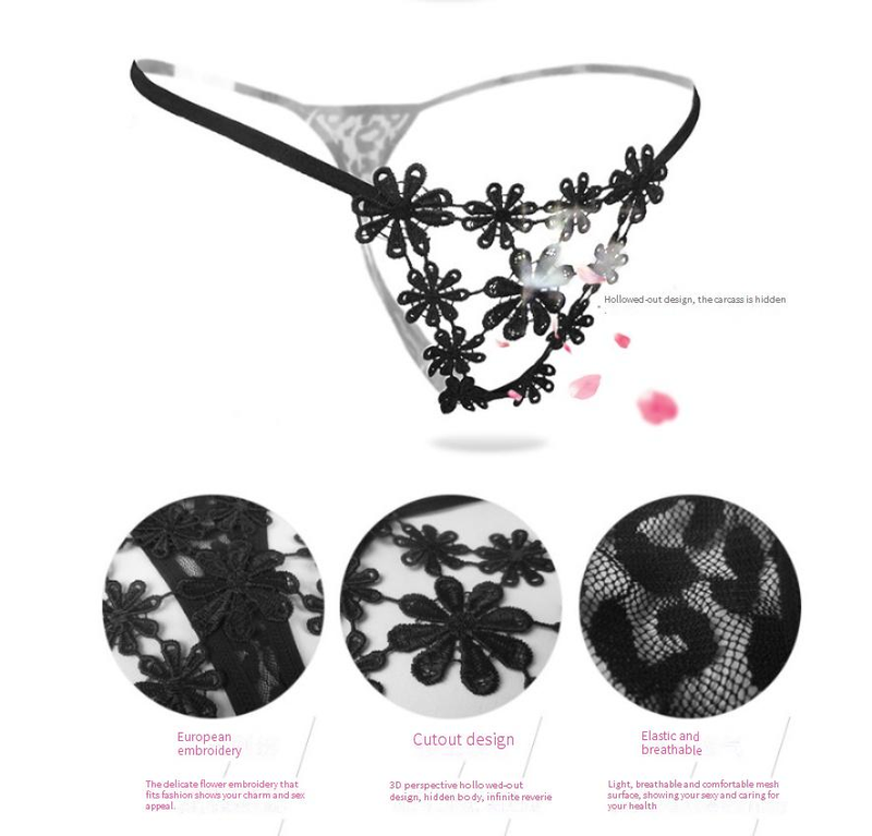 Sous-vêtements pour femmes T Back Les femmes peuvent être insérées dans le plaisir Pas besoin de retirer le trou de tentation transparent Sous-vêtements Hot Passion T Pants_voghion.com
