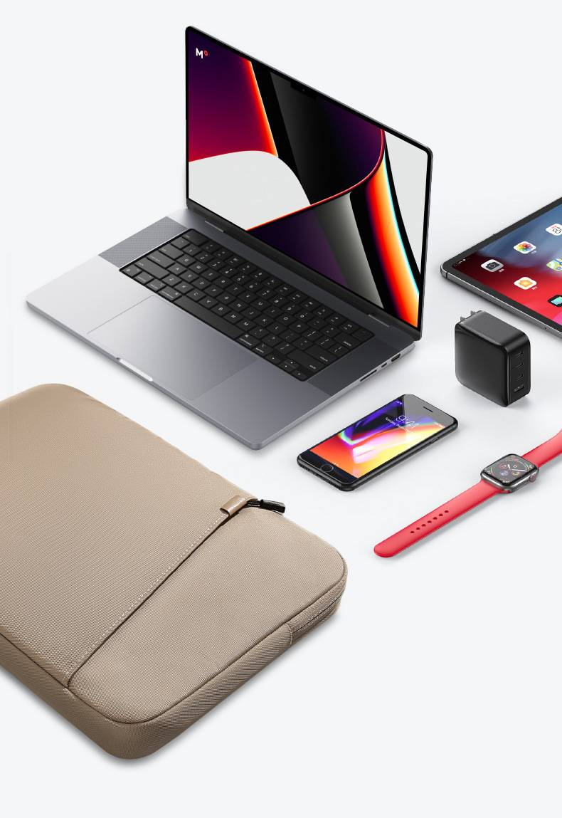 Slim Laptop Sleeve For 14 Inch & 13.3 Inch MacBook M3 - Ultra Lightweight Protective Case With Soft Lining, Stylish & Durable_voghion.com