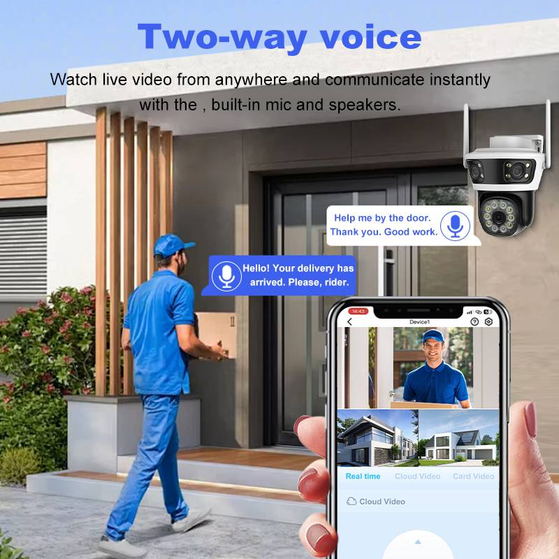 CCTV Camera Outdoor Security Camera Outdoor Camera, Wireless 2.4g Wireless Camera, Two-way Voice, Motion Detection, Remote Application,_voghion.com