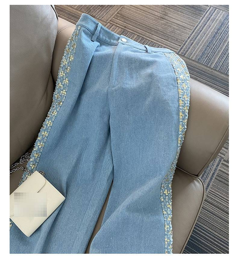 Completo elegante con pantaloni a gamba larga da donna - Completo due pezzi ispirato allo stile retrò di Chanel per donna (collezione autunnale)_voghion.com