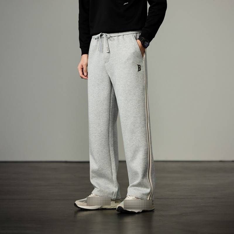 Men's Stretch Knit Jogger Pants With Side Stripes - Comfortable Casual Sweatpants For Everyday Wear_voghion.com