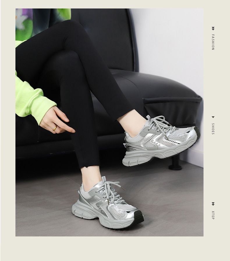 Sportschoenen Nieuwe hardloopschoenen Lichtgewicht Veelzijdige casual damesschoenen Lente Retro Dad-schoenen Dames_voghion.com