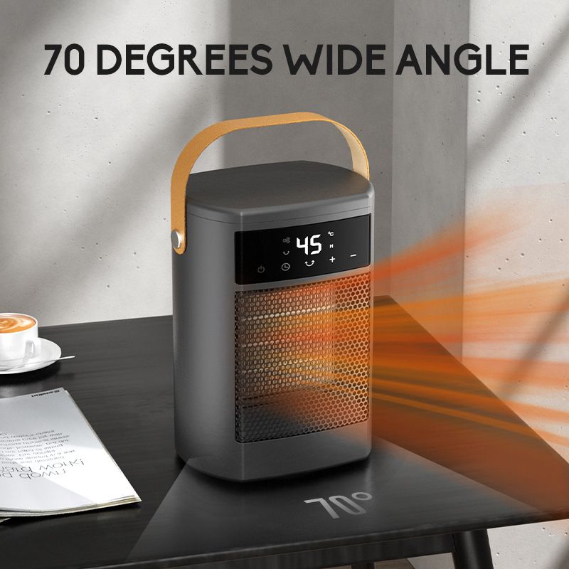 New Model Warm Air Blower, Household Oscillating Electric Heater With Remote Control, Digital Display, High Power For Office And Desktop, Quiet Operation_voghion.com