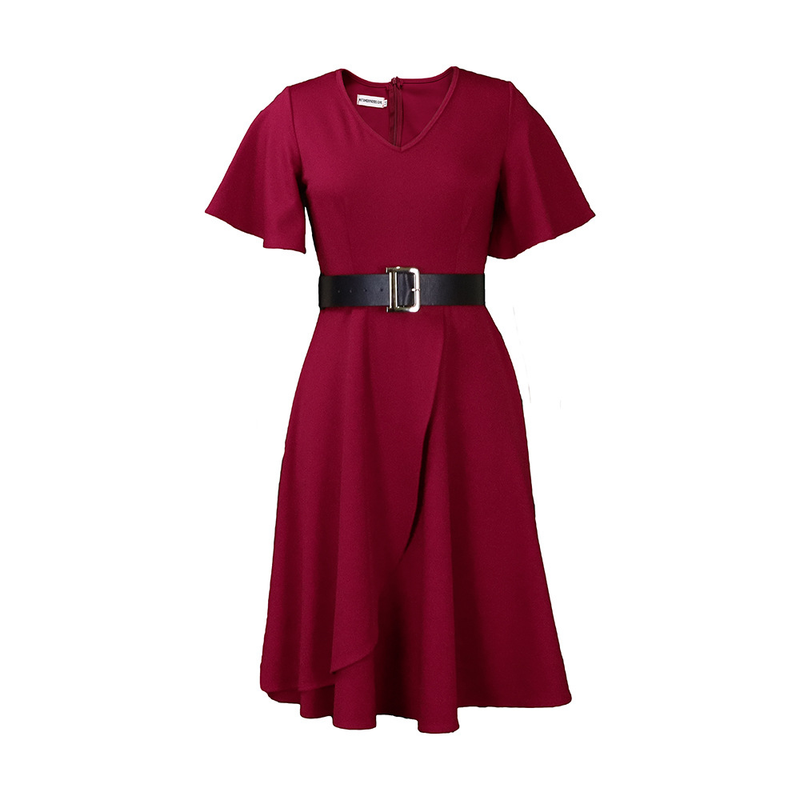 Abbigliamento da donna Manica a tromba da donna tinta unita taglia grande_voghion.com