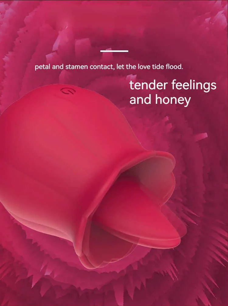 Massager Rose Vuxen Sexleksaker Med Tungan Slickande Vibratorer Kvinna För Kvinnor Bröstvårtan Klitoris Stimulator G-punkt Ma_voghion.com
