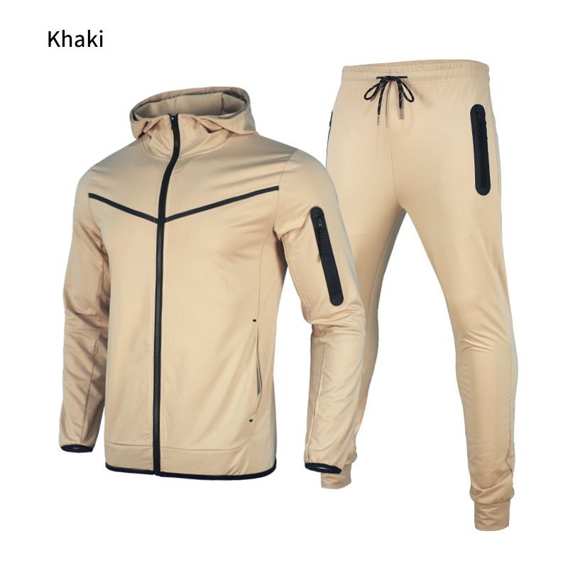 Spring Autumn Coat, Long Pants, Hooded Sports and Casual Set, Men's Set_voghion.com