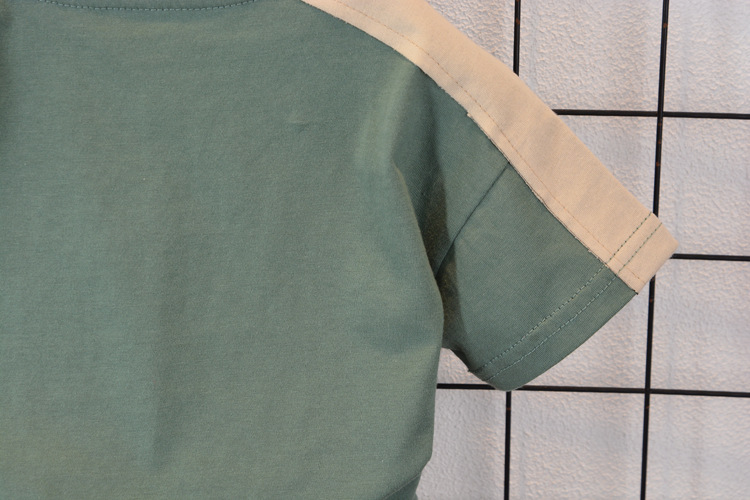 Vêtements d'été pour garçons, ensemble deux pièces à manches courtes, style occidental, beau bébé Han Banchao, nouvelle collection 2024_voghion.com