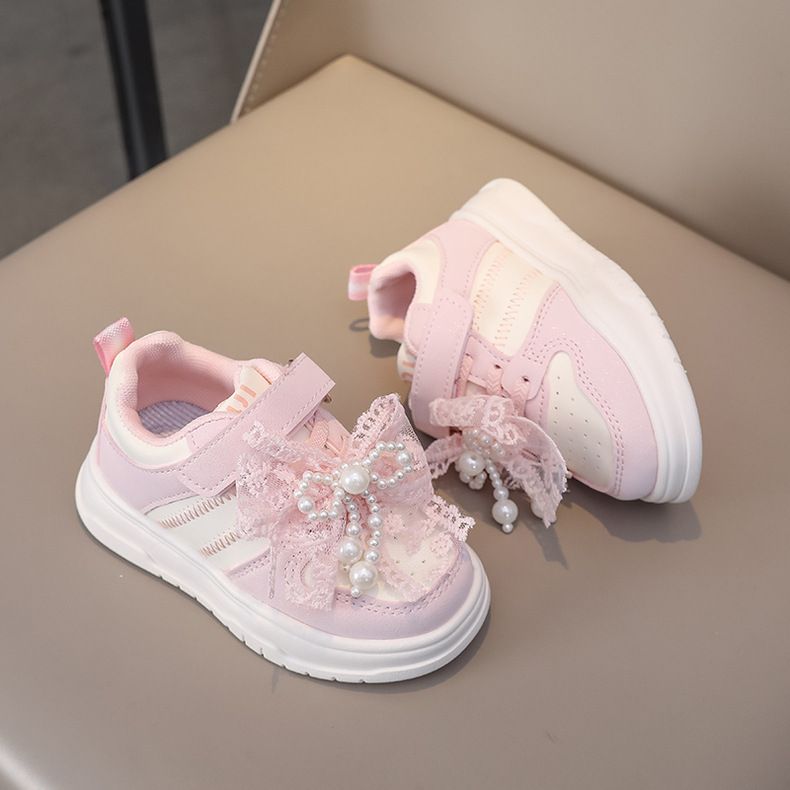 SHLIANG Mädchen Prinzessin Schuhe Rosa Niedliche Turnschuhe Schleife Weiche Sohle Kleinkind Schuhe Mode Bequeme Alltagskleidung Kinderschuhe Y0680_voghion.com