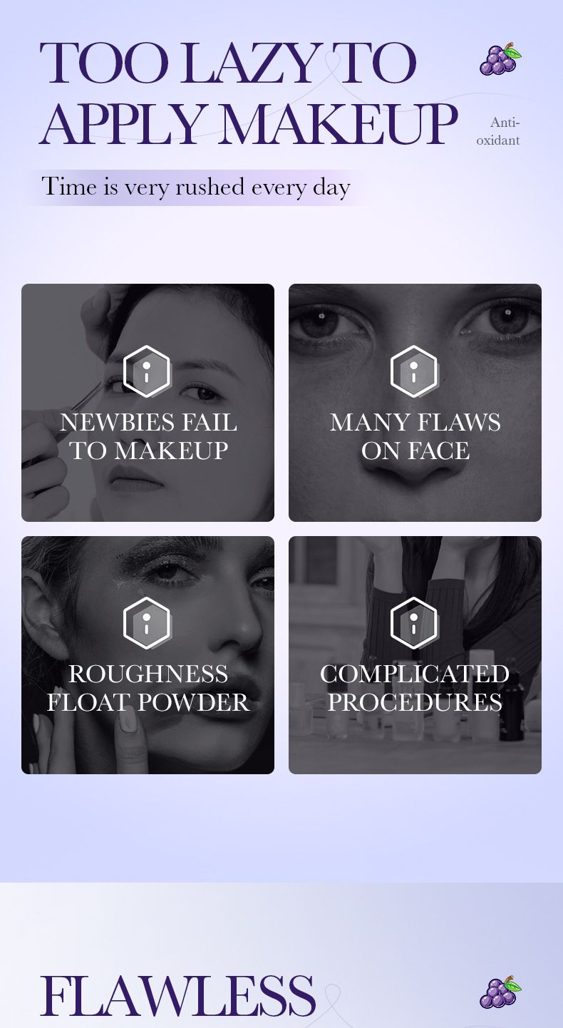 Full English Makeup SADOER Grape Seed Concealer Brightening Skin Tone Up Cream Live Broadcast_voghion.com