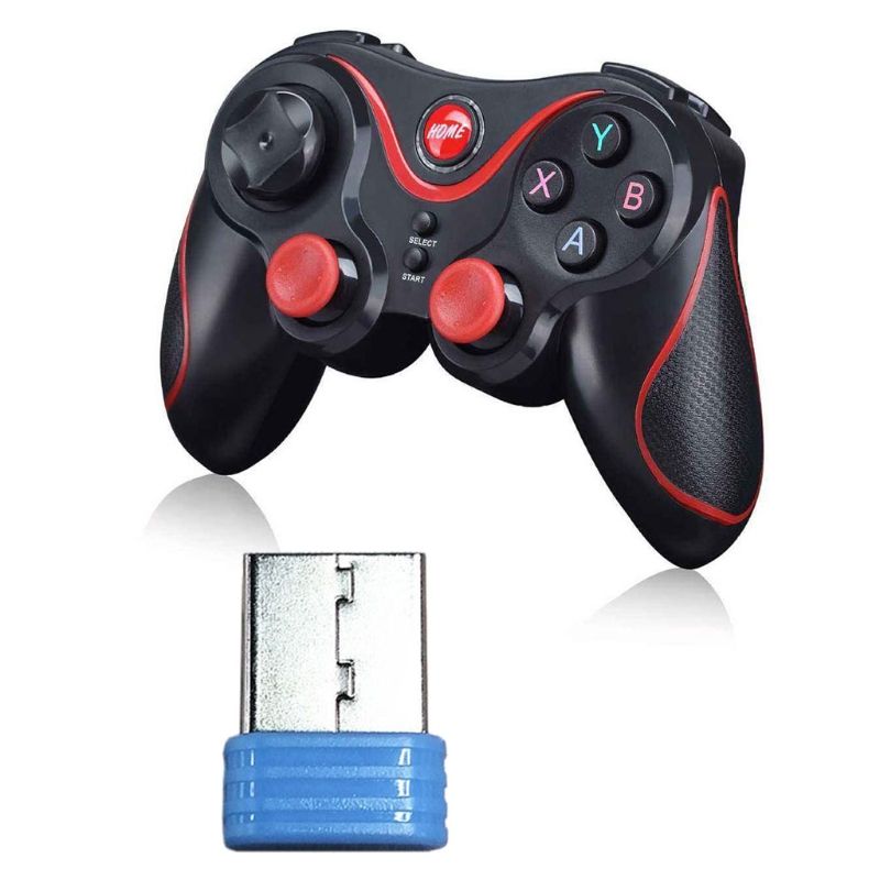 1Pc Adapter USB Receiver Bluetooth Wireless Gamepad Console Dongle For T3 / NEW S5 Red Game Controller_voghion.com