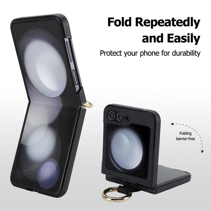 Applicable to Samsung ZFlip6 mobile phone case, rhombus ring, small fragrant wind folding protective case, zflip5/4 leather case, high-end._voghion.com