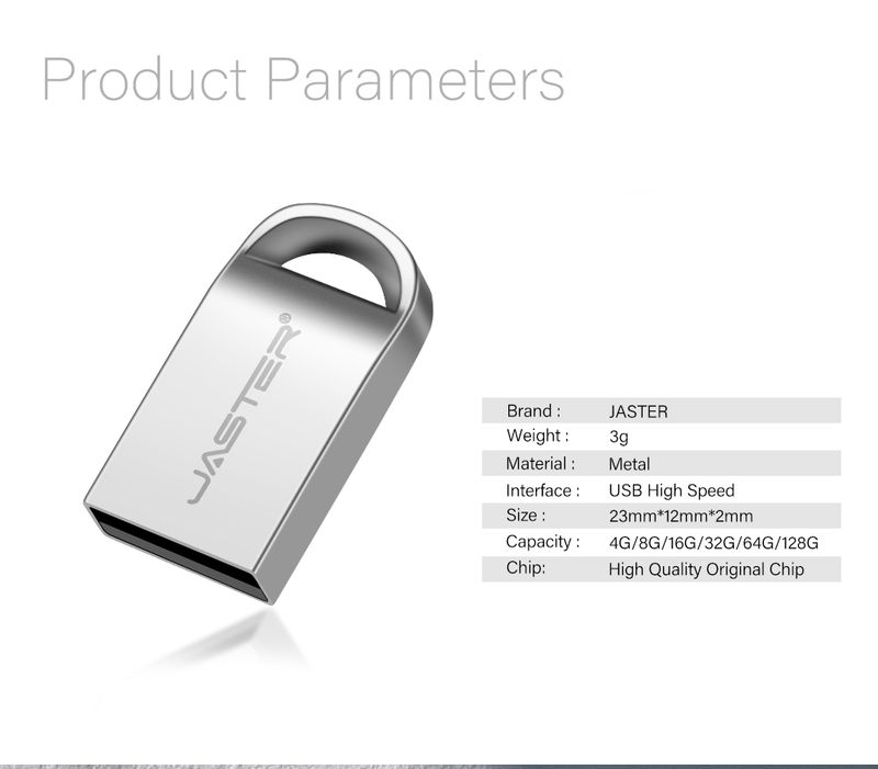 Mini Metal Flash 128GB 64GB 32GB 16GB Personalized Pen Drive Thumb USB Memory Stick U Disk Custom Gift Keychain_voghion.com