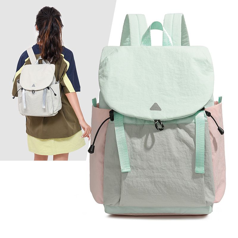 Nouveau sac à dos color-block pour le camping en extérieur pour femmes, léger, grande capacité, résistant à l'eau, idéal pour la randonnée et l'alpinisme._voghion.com