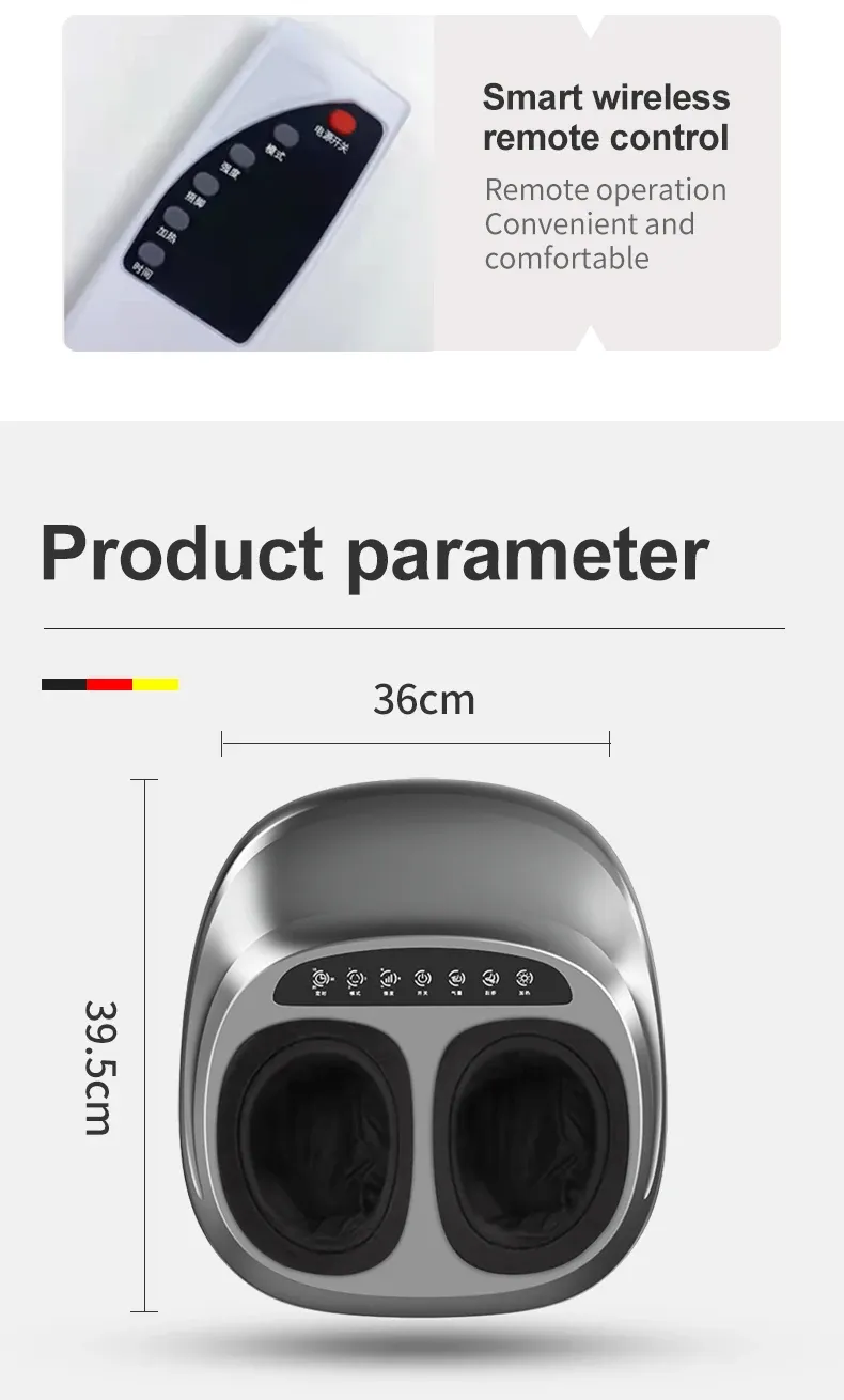 Elektrisches Shiatsu-Fußmassagegerät mit Luftkompressions-Knetfunktion, Infrarot-Wärmetherapie und Gesundheitspflege_voghion.com