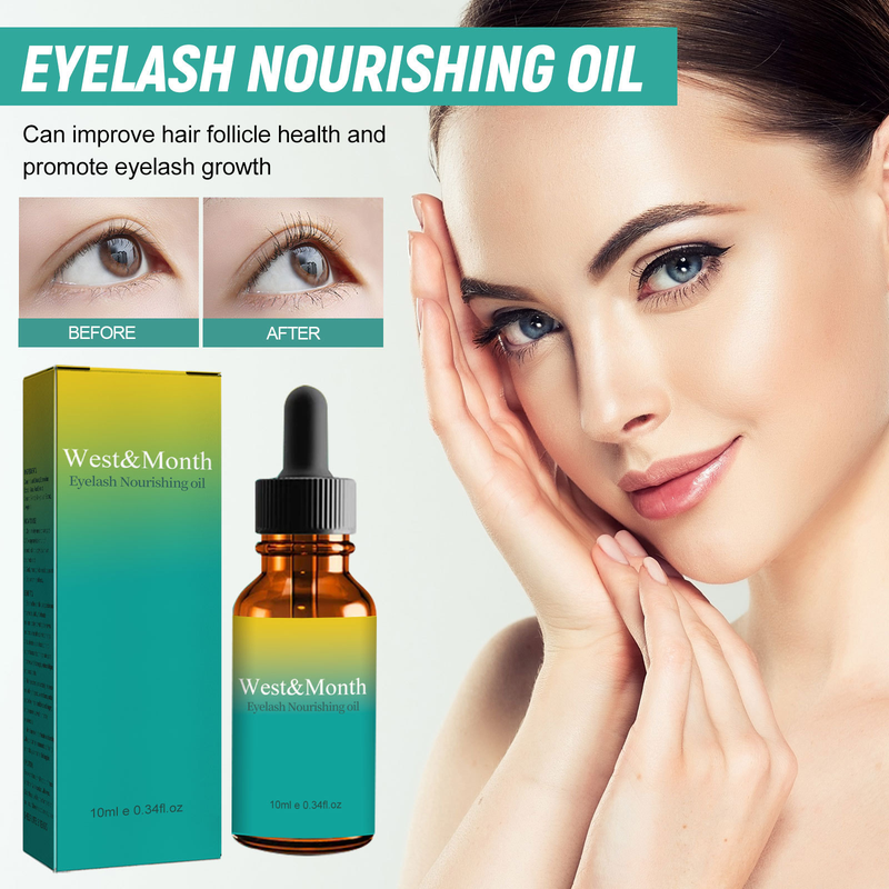 „West&Month“ eterinis aliejus natūralaus pluošto ilgas garbanojimo drėkinamasis storas tušas grožio priežiūros skystis_voghion.com