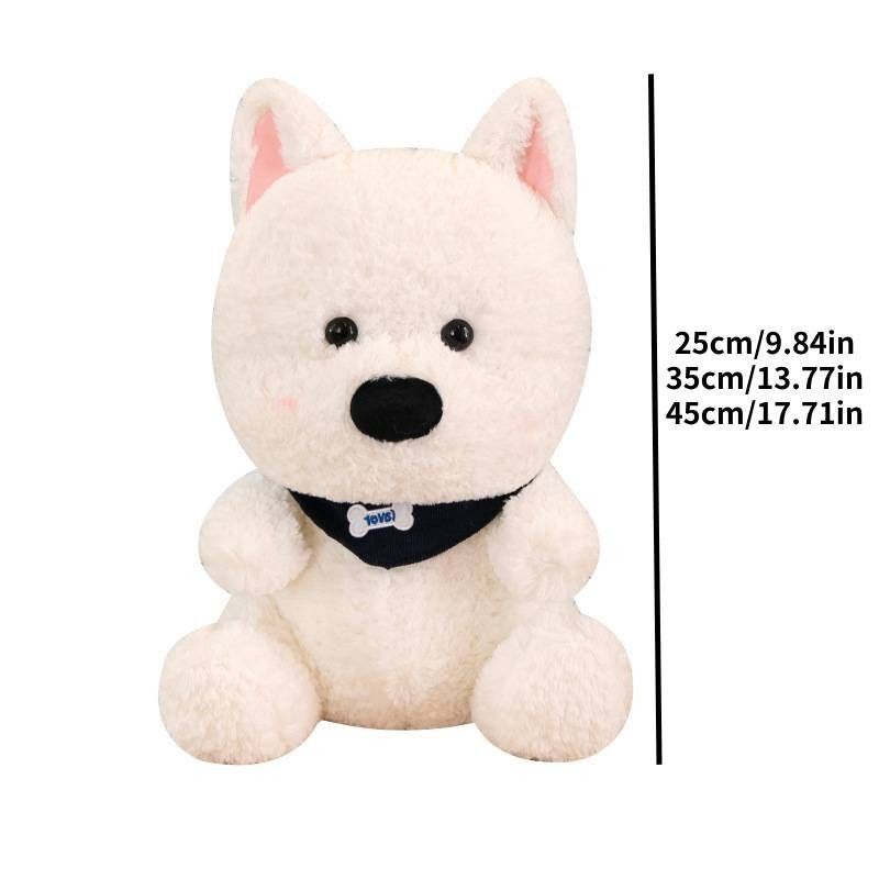 Schal Hund Weiß Entzückendes Plüschtier Weiches Stofftier für Geschenke Anlässe Und_voghion.com
