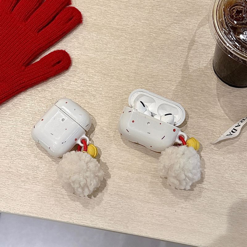 Colorful dots suitable for airpods 3 protective case pro2 Bluetooth 1/2 generation earphone shell fur ball Bell_voghion.com