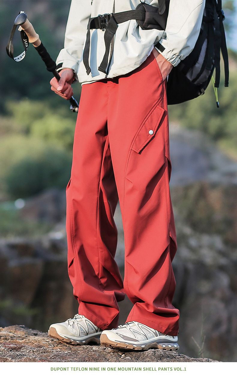 001 Outdoor Softshell-Hose für Damen und Herren, wind- und wasserdicht, ideal zum Wandern im Frühling und Herbst, lockere Passform, lange Hose zum Trekking_voghion.com