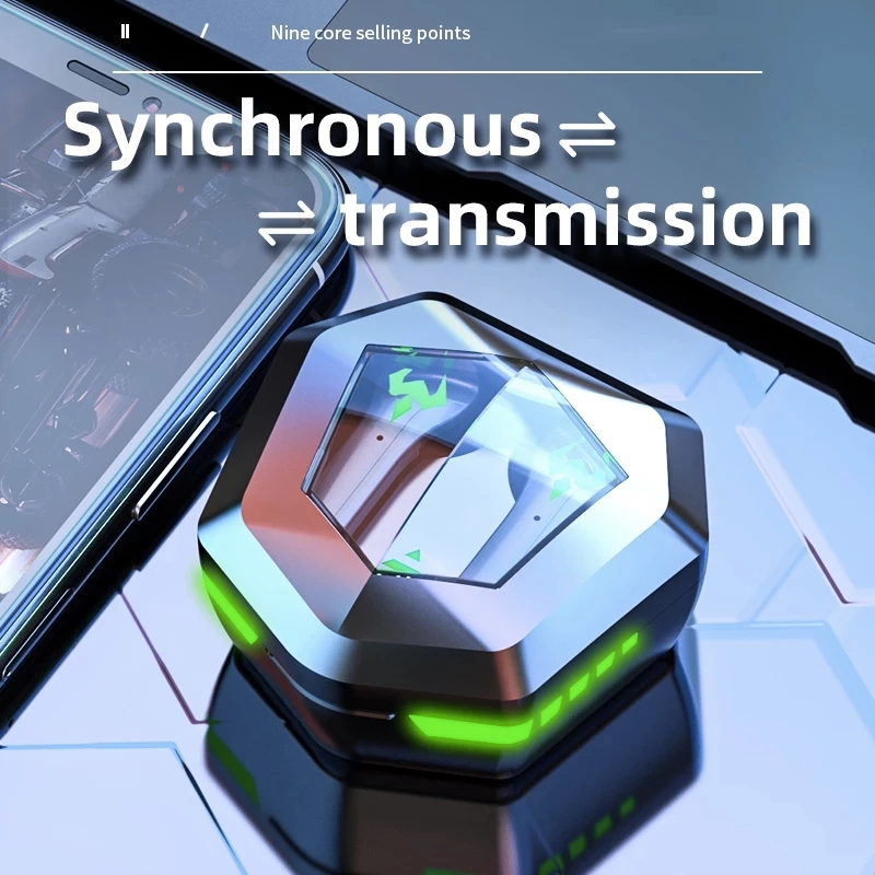 TWS Gaming Headsets Wireless Earphones 9D Stereo Surround Sound Quality Bluetooth-compatible 5.2 Music Headphones With Micphone_voghion.com