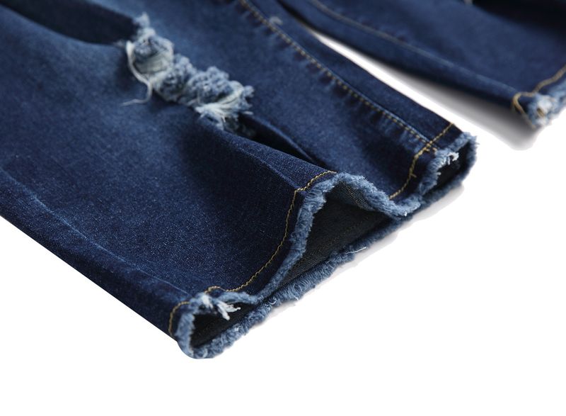 Pantaloncini di jeans con design strappato vintage, pantaloncini di jeans elasticizzati casual da uomo per l'estate_voghion.com