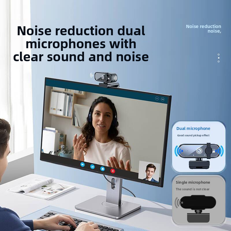 Ultra HD USB-computercamera voor online lessen Live streaming Externe desktopmicrofoon Laptopconferentie Alles-in-één_voghion.com