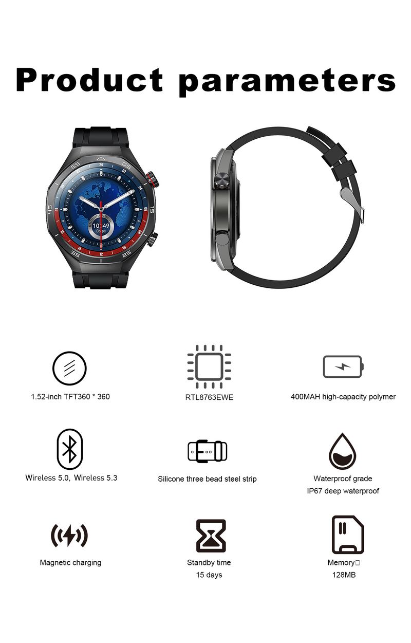 2025 Fashion Smart Watch Bluetooth Call Man Bracelet Heart Rate Blood Oxygen Monitoring Waterproof Sports Smartwatch For_voghion.com