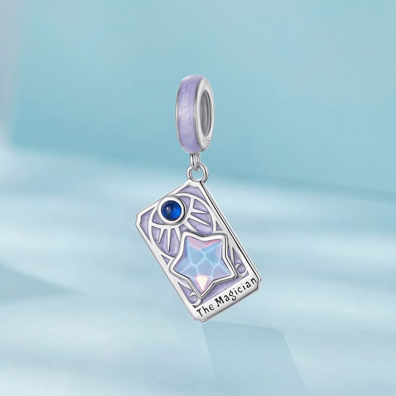 Tarot - De Magiër Hanger Charm Sterling Zilveren Bedel, SCC3145_voghion.com