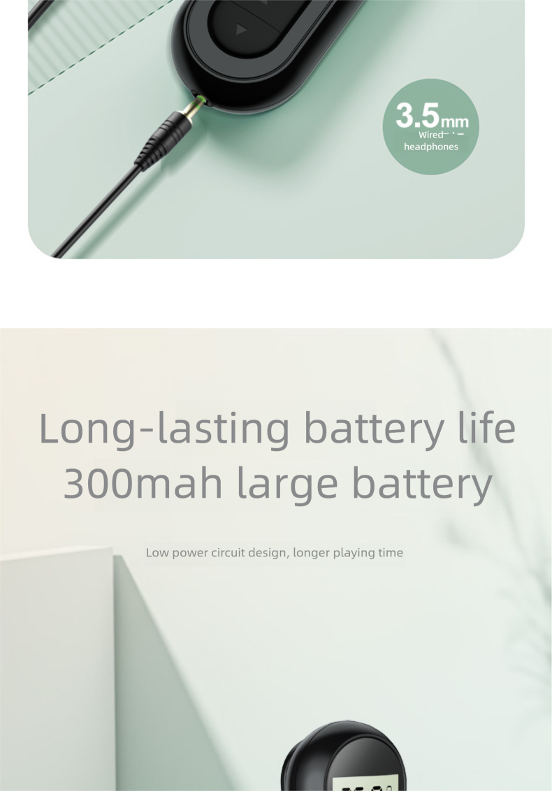 Rechargeable Mini Portable Radio Small Pocket-sized Compact FM Tuner With Clip For Elderly And Meetings_voghion.com