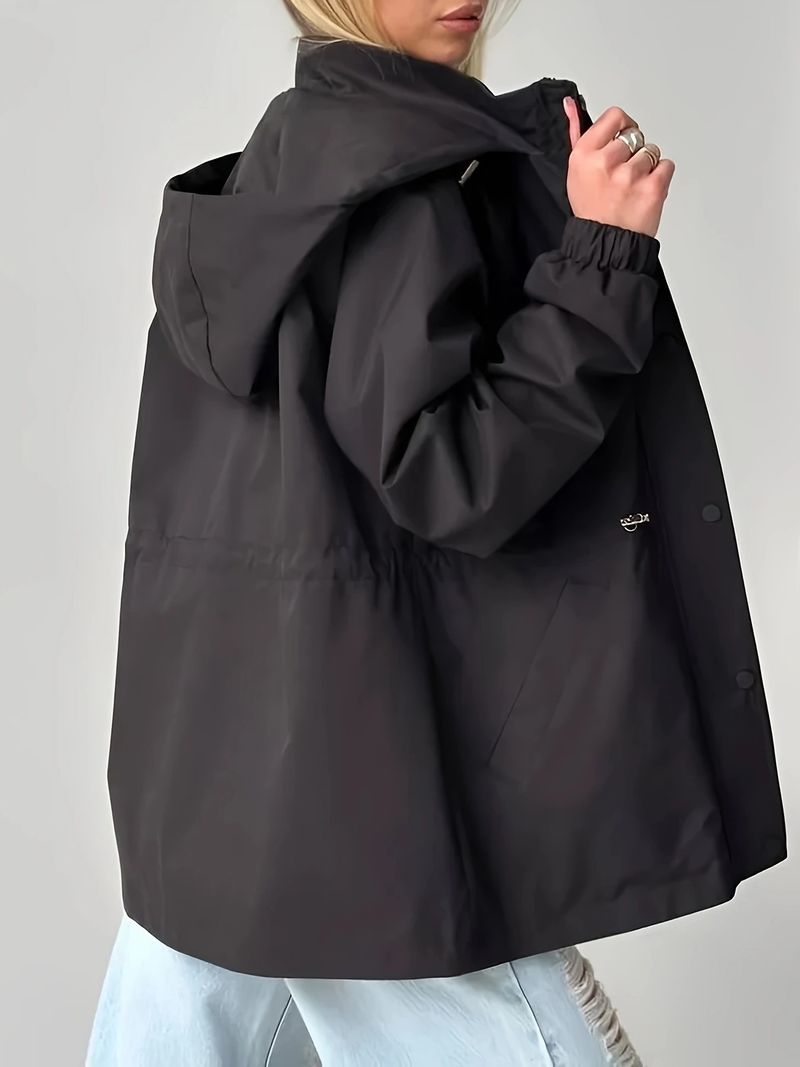 2025 Women's Autumn New Waterproof Jacket Slim Fit Trench Coat Windproof Parka_voghion.com