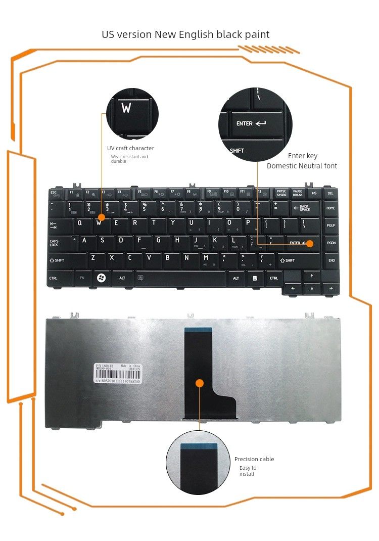 Aplicable a Toshiba L600/D L630 C640 L745d Teclado L700 L730 L645 C600 L640_voghion.com
