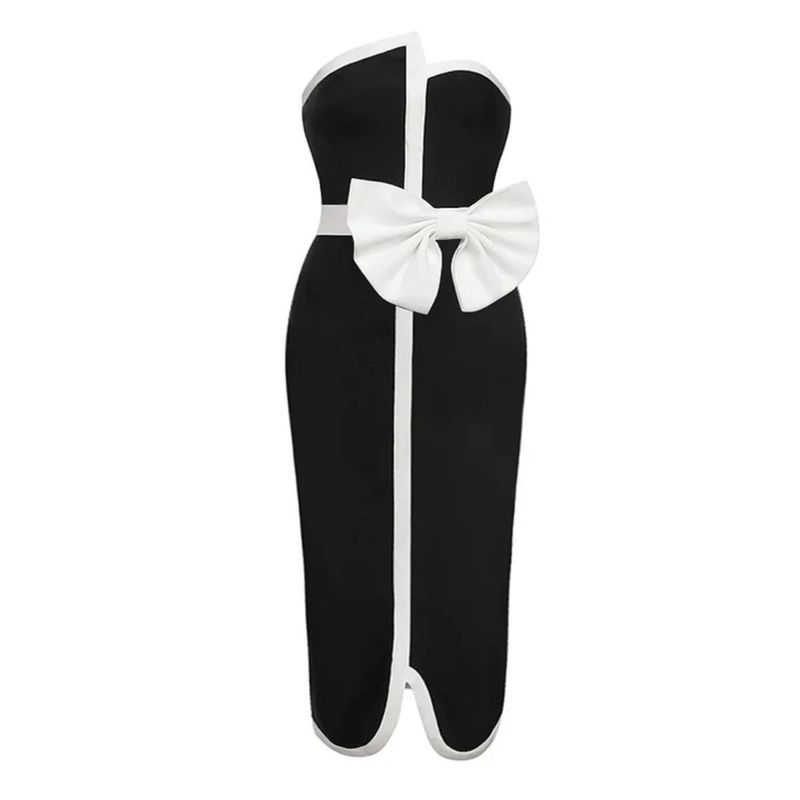 Neuer einteiliger Badeanzug in Übergröße für Damen, schlankmachendes Bademoden-Set mit langem Chiffonrock und Schleife_voghion.com