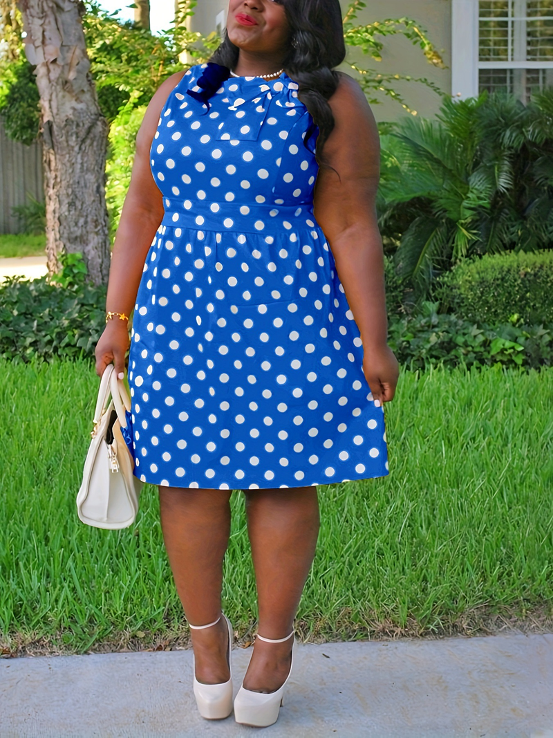 Vestido feminino vintage patchwork laço plus size_voghion.com