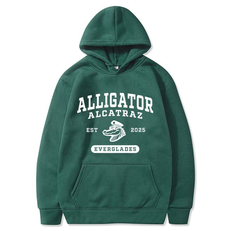 Lustiges, modisches und einzigartiges Unisex-Sweatshirt mit Kapuze und langen Ärmeln von Alligator Alcatraz_voghion.com