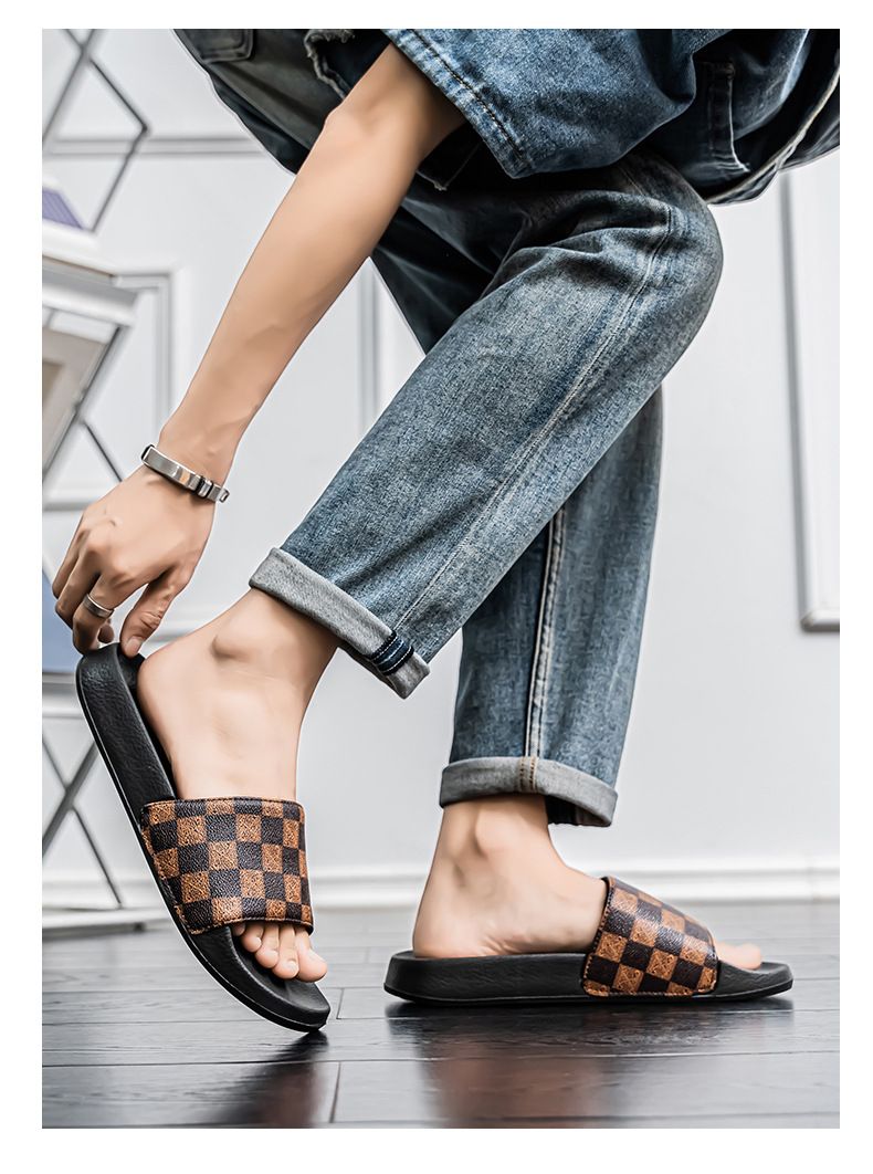 Παντόφλες μεγάλου μεγέθους για άνδρες, αθλητικές τάσεις εσωτερικού χώρου, αντιολισθητικές, ανθεκτικές στη φθορά_voghion.com