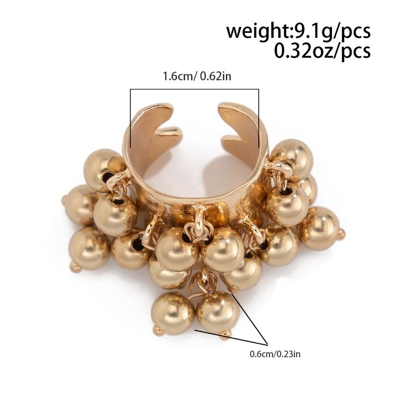 Set di anelli Boho da donna, 5 pezzi di anelli grossi con perline e perle multicolori, collezione di gioielli etnici impilabili per festival_voghion.com