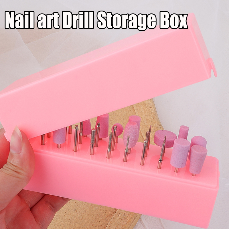Nail 30/48 Holes Art Drill Storage Box Grinding Head Bit Holder Display Storage Box Nail Drill Bit Contain_voghion.com