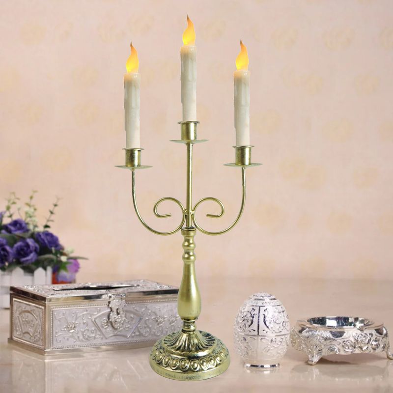 Vintage Copper Candle Holder Set, Handcrafted Metal Candlestick For Dining Table, Wedding Decor & Rustic Home Centerpiece (Single/3-Branch Options)_voghion.com