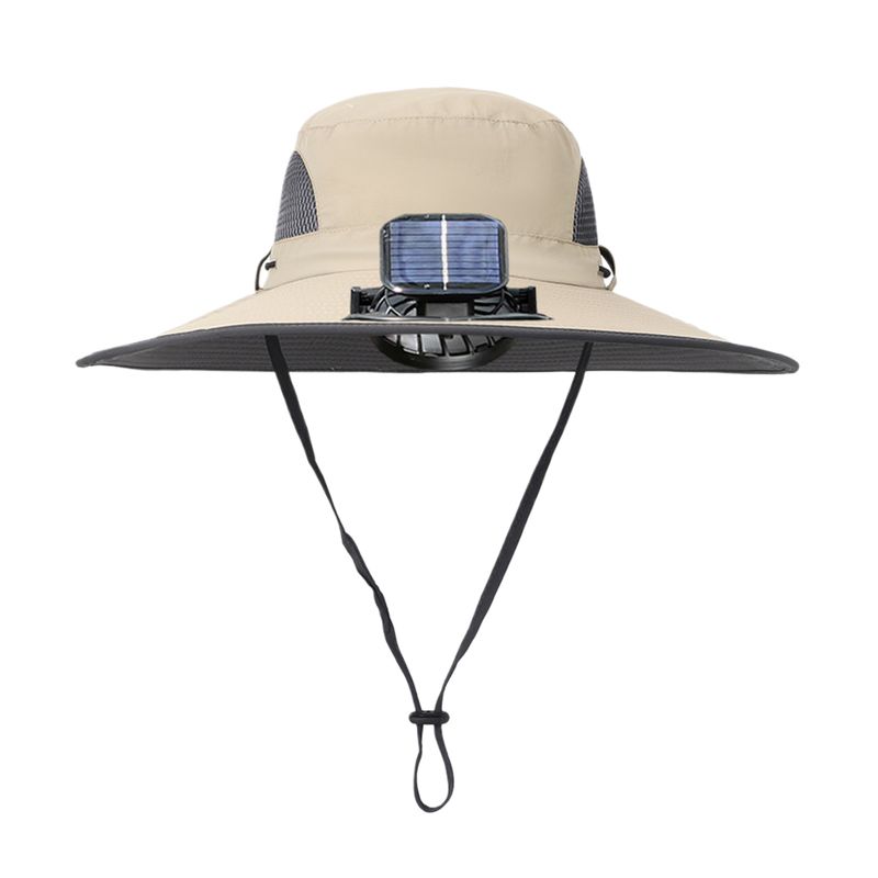 Cappello da sole con ventola USB - Cappello estivo a tesa larga rinfrescante_voghion.com