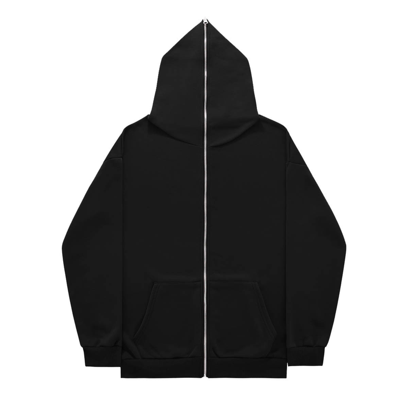 Men's Clothing Full Zip To Top Men's Blank Cardigan Zipper Hoodie Sweatshirt_voghion.com
