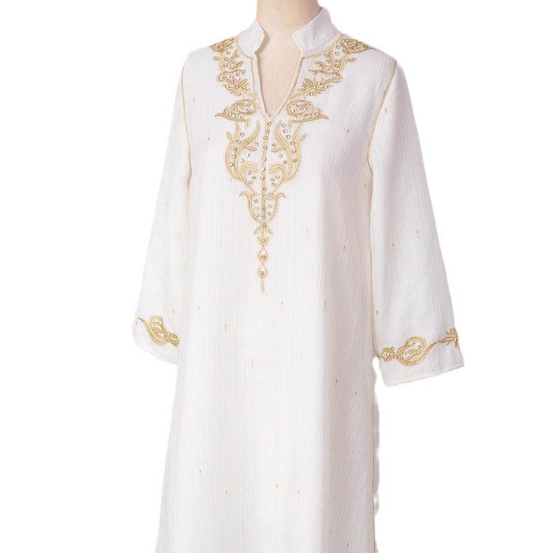 Robe Clothing Factory Moslimvrouwen Nieuwe Geborduurde Nagel Diamant Jurk Abaya_voghion.com