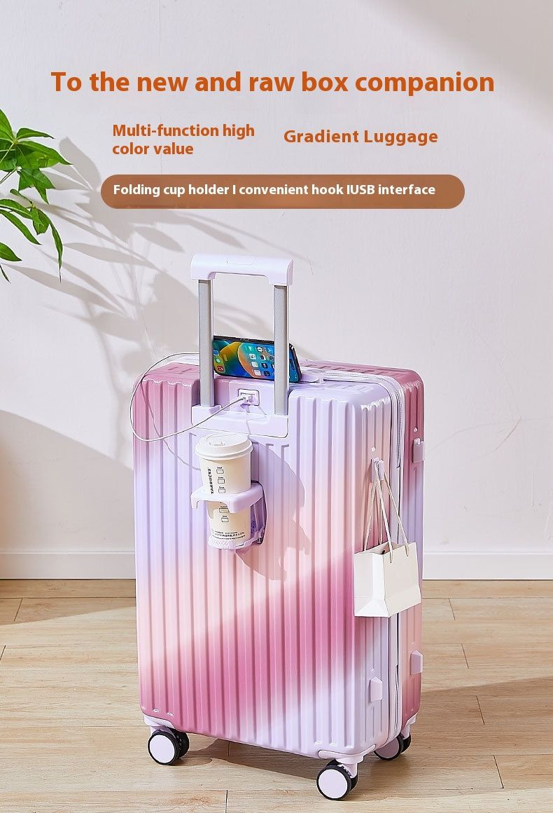 Bagagli alla moda con nuova sfumatura, aspetto femminile di alto valore, casella di password per studenti di grande capacità del carrello maschile, da viaggio_voghion.com