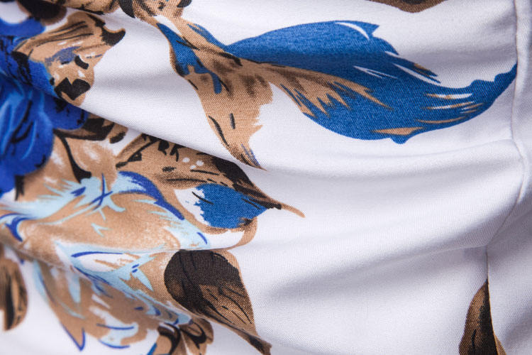 Sommer Neue Herren Slim Fit Plus Größe Langarm Fashion Casual Strand Blume Hemd_voghion.com