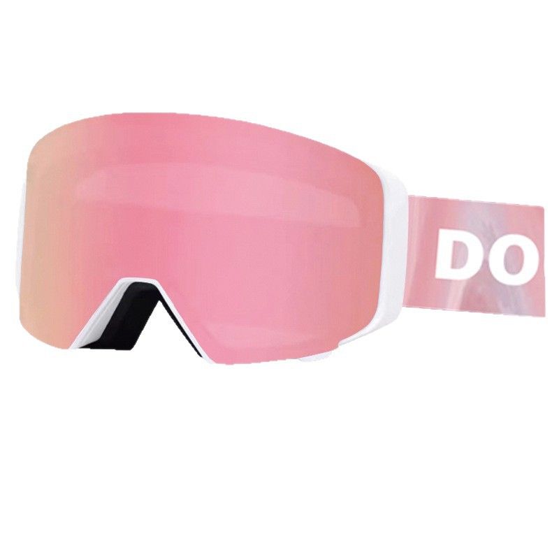 Magnetic Flip Cover For Men And Women, Double Layer Anti-Fog, Breathable, HD, Snap-On Prescription Ski Goggles_voghion.com